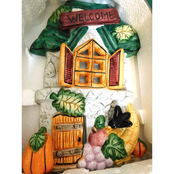Welcome Fall Ceramic House Plaque Wall Hanging - Picture 2 of 6